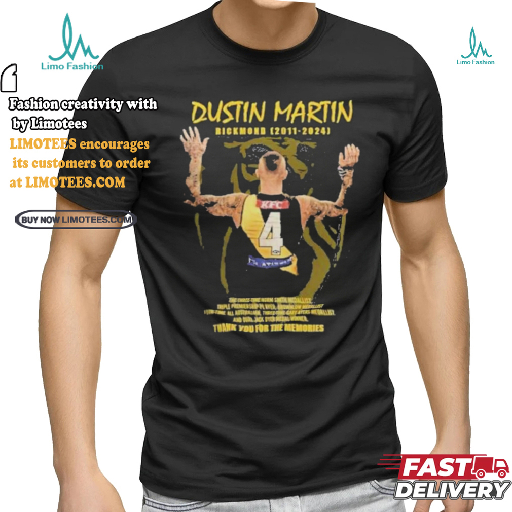 Official Dustin Martin Richmond 2011 2024 Thank You For The Memories Shirt Official Dustin Martin Richmond 2011 2024 Thank You For The Memories Shirt