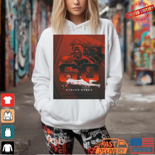 Official Elly De La Cruz Cincinnati Reds Has 60 Stolen Bases Poster t shirt
