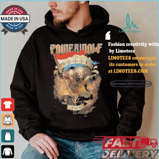 Official Esch Sur Alzette Powerwolf Wolfsnächte Tour 2024 shirt