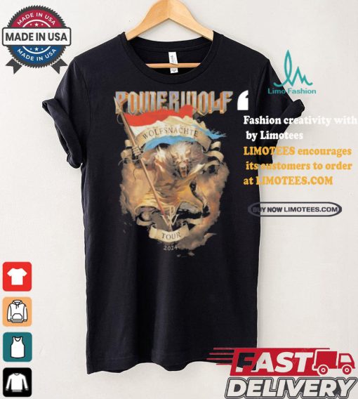 Official Esch Sur Alzette Powerwolf Wolfsnächte Tour 2024 shirt