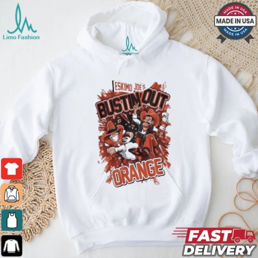 Official Eskimo Joe’s Bustinout Orange Cowboys T shirt