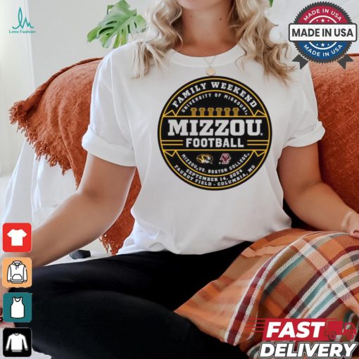 Official Family Weekend University Of Missouri Mizzou Tigers 2024 MU vs Boston College Game Day t shirt