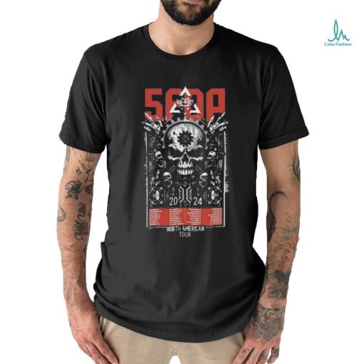 Official Five finger death punch north American tour gearhead 2024 tour with tour dates shirt
