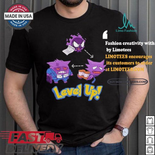 Official Gengar Pokemon Level Up Shirt