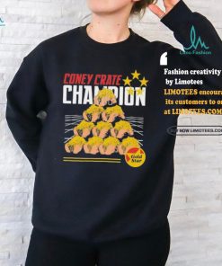 Official Gold star coney crate champion T shirt