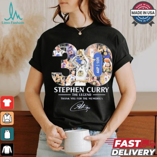 Official Golden State Warriors Stephen Curry The Legend Thank You T Shirt