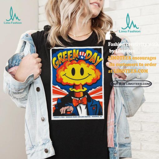 Official Green Day Show In Montreal Qc On Aug 3 2024 Poster Shirt