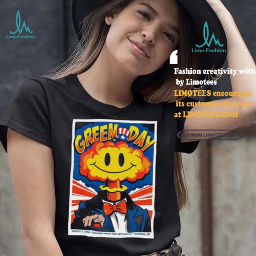 Official Green Day Show In Montreal Qc On Aug 3 2024 Poster Shirt