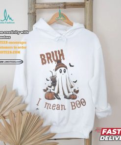 Official Halloween Bruh I Mean Boo Print Casual Shirt