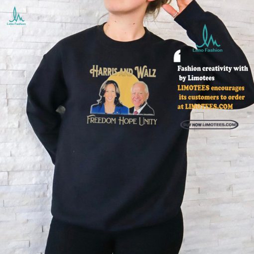 Official Harris and Walz Freedom Hope Unity Shirt