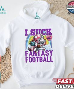 Official I Suck At Fantasy Football Unicorn Rainbow Loser 2024 T shirt