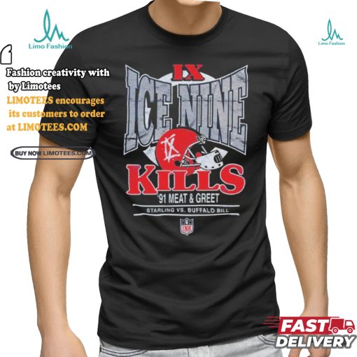 Official Ice Nine Kills IX ’91 Meat & Greet Starling Vs Buffalo Bill NFL T Shirts