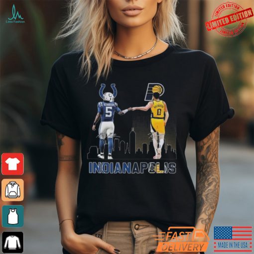 Official Indianapolis Colts Legends Richardson Indiana Pacers Haliburton Signatures T shirt