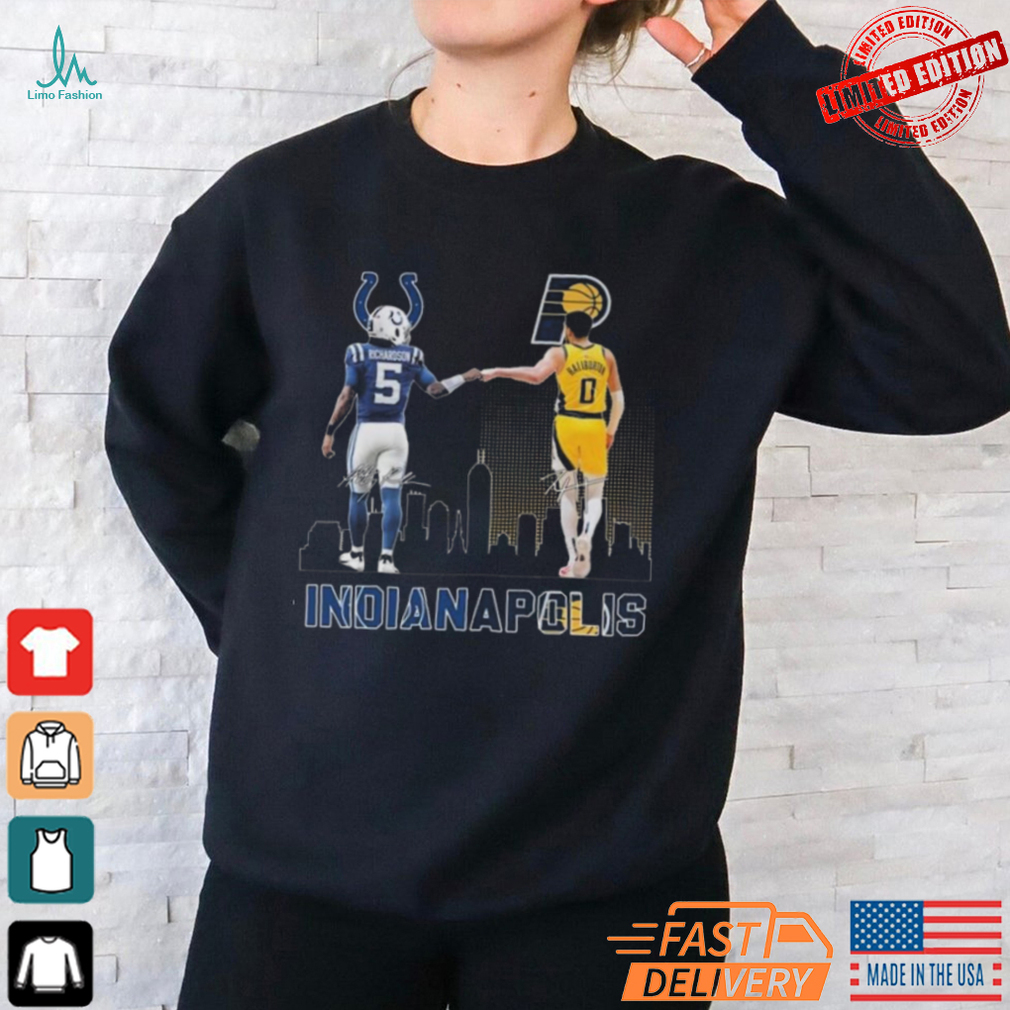 Official Indianapolis Colts Legends Richardson Indiana Pacers Haliburton Signatures T shirt Official Indianapolis Colts Legends Richardson Indiana Pacers Haliburton Signatures T shirt