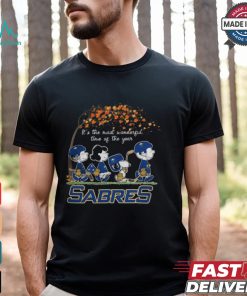 Official It’s The Most Wonderful Time Of The Year Peanuts Characters x Buffalo Sabres Shirt