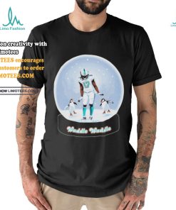 Official Jaylen Waddle Waddle Snow Glass Ball Shirt