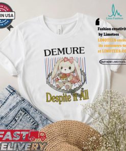 Official Jmcgg Demure Despite It All Shirt