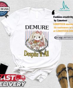 Official Jmcgg Demure Despite It All Shirt