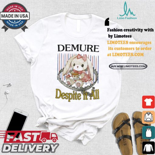 Official Jmcgg Demure Despite It All Shirt