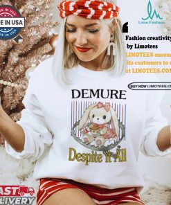 Official Jmcgg Demure Despite It All Shirt