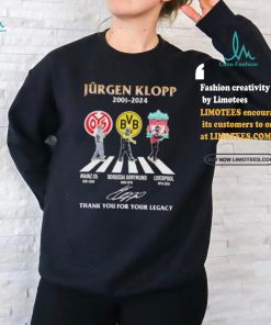 Official Jurgen Klopp 2001 2024 Abbey Road Thank You For Your Legacy Signature Shirt