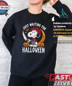 Official Just Waiting For Halloween Snoopy Shirt, hoodie, sweater, long sleeve and tank top Official Just Waiting For Halloween Snoopy Shirt