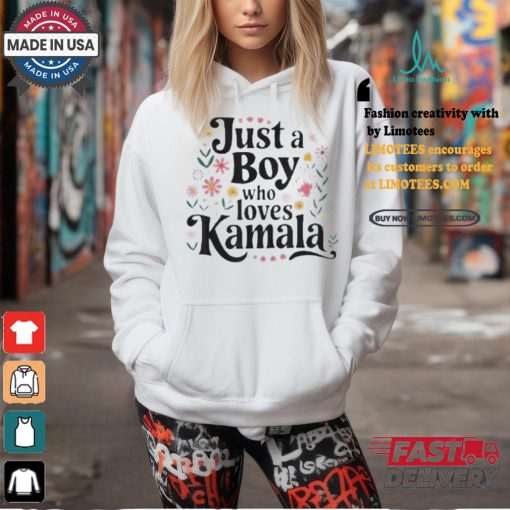 Official Just a boy who loves Kamala T shirt