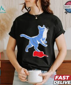 Official Kamala Harris Cat Stepping On Maga Red Hat T Shirt