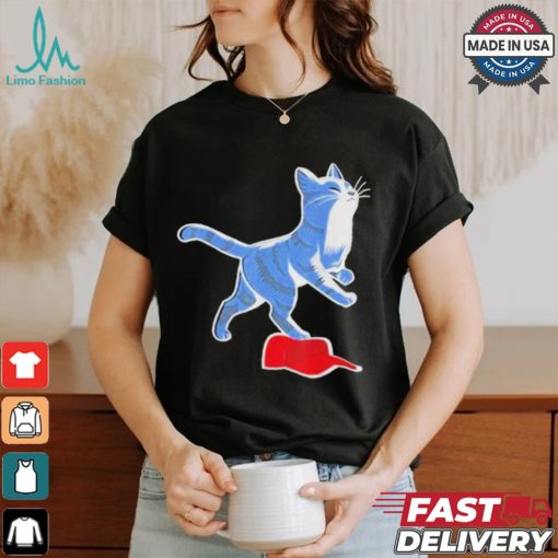 Official Kamala Harris Cat Stepping On Maga Red Hat T Shirt