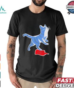 Official Kamala Harris Cat Stepping On Maga Red Hat T Shirt