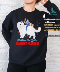 Official Kamala Harris Childless Cat Lady Against Fascism T Shirt