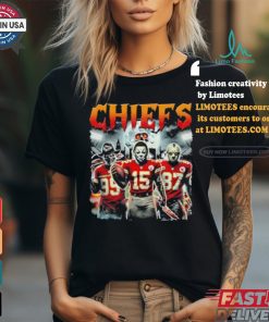 Official Kansas City Chiefs Halloween Horror Movie Patrick Mahomes Travis Kelce And Khalen Saunders Shirt