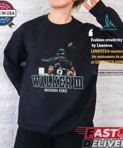 Official Kenneth Walker III Michigan State Spartans Grey Player shirt