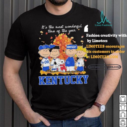 Official Kentucky Wildcats Peanuts Fall Is The Most Beautiful Time T Shirt