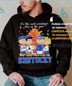 Official Kentucky Wildcats Peanuts Fall Is The Most Beautiful Time T Shirt