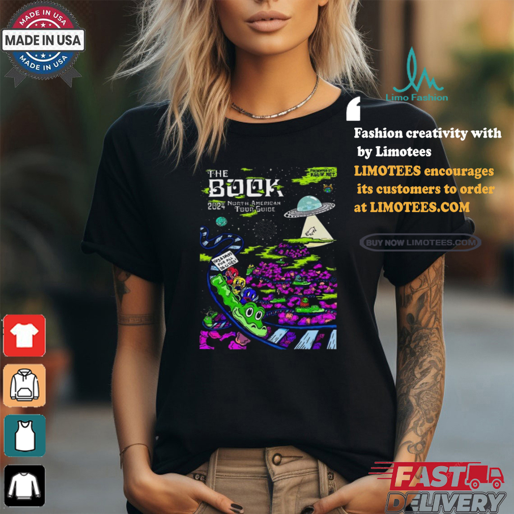 Official King Gizzard And The Lizard Wizard The Book North American Tour Guide 2024 Poster shirt Official King Gizzard And The Lizard Wizard The Book North American Tour Guide 2024 Poster shirt