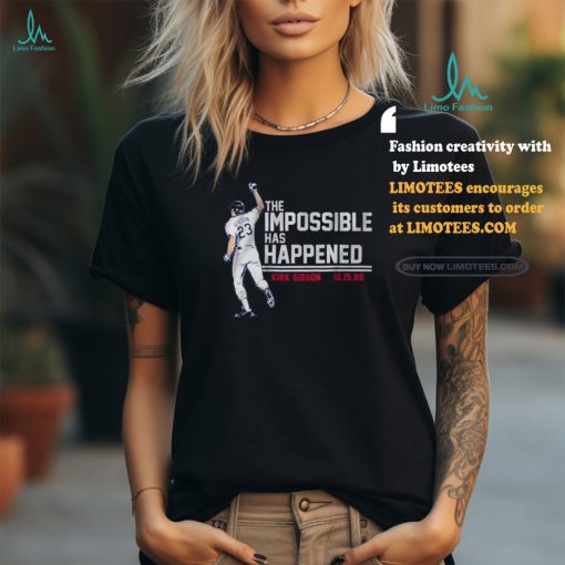 Official Kirk Gibson Detroit Tigers The Impossible Has Happened T Shirt