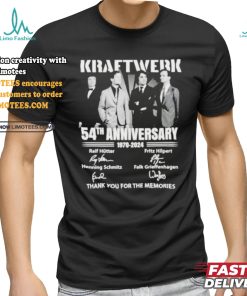 Official Kraftwerk 54th Anniversary 1970 2024 Thank You For The Memories Signature T Shirt