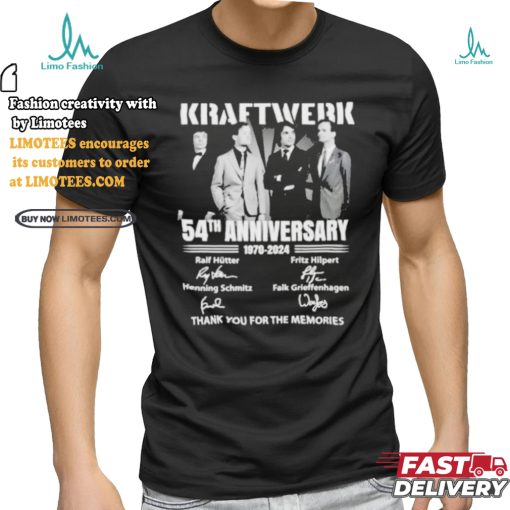Official Kraftwerk 54th Anniversary 1970 2024 Thank You For The Memories Signature T Shirt