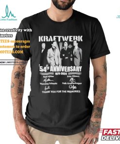 Official Kraftwerk 54th Anniversary 1970 2024 Thank You For The Memories Signature T Shirt