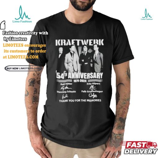 Official Kraftwerk 54th Anniversary 1970 2024 Thank You For The Memories Signature T Shirt