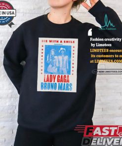 Official Lady Gaga And Bruno Mars Die With A Smile Poster shirt