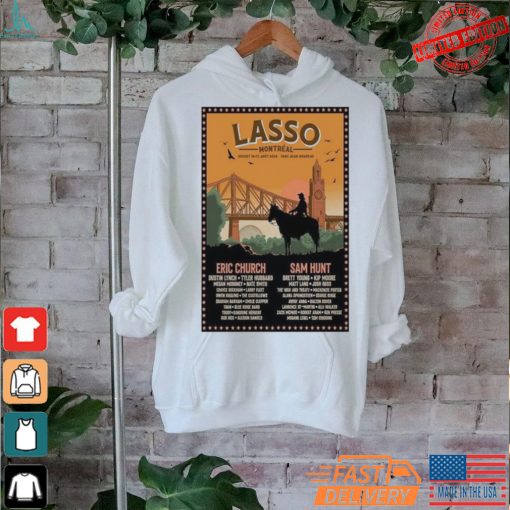 Official Lasso Montreal Festival August 16 17 2024 Parc Jean Drapeau Poster Shirt