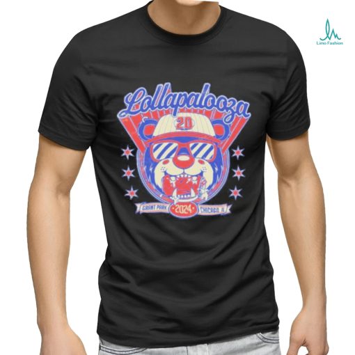 Official Lollapalooza Baseball August 1 4 2024 Grant Park Chiacago IL Concert shirt