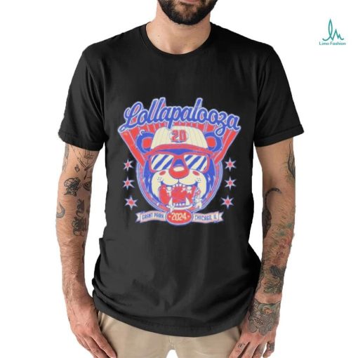 Official Lollapalooza Baseball August 1 4 2024 Grant Park Chiacago IL Concert shirt