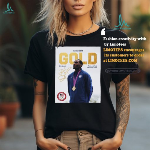 Official London 2012 Erik Kynard Gold Medal Track And Field Men’s High Jump Olympic Team Signature Poster t shirt