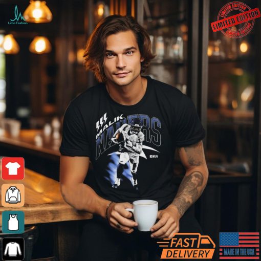 Official Malik Nabers New York Giants Retro Painting T Shirt
