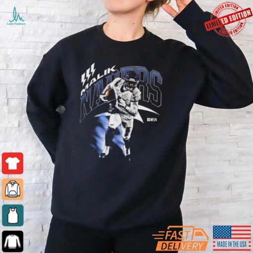 Official Malik Nabers New York Giants Retro Painting T Shirt