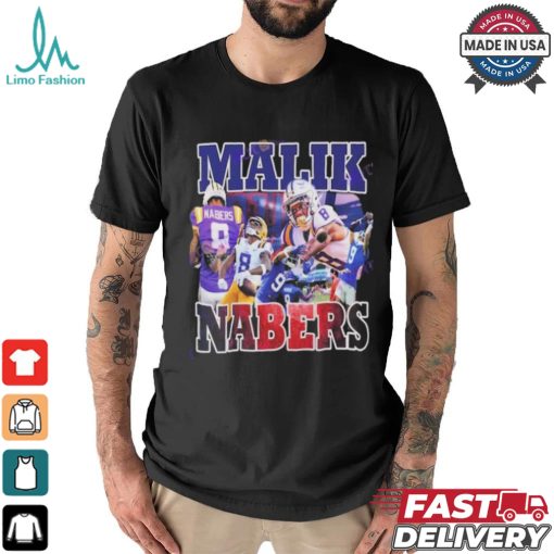 Official Malik Nabers New York Giants Vintage Style T Shirt