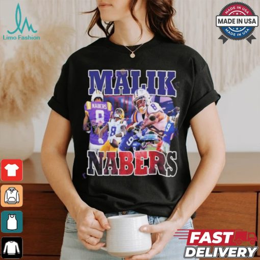 Official Malik Nabers New York Giants Vintage Style T Shirt